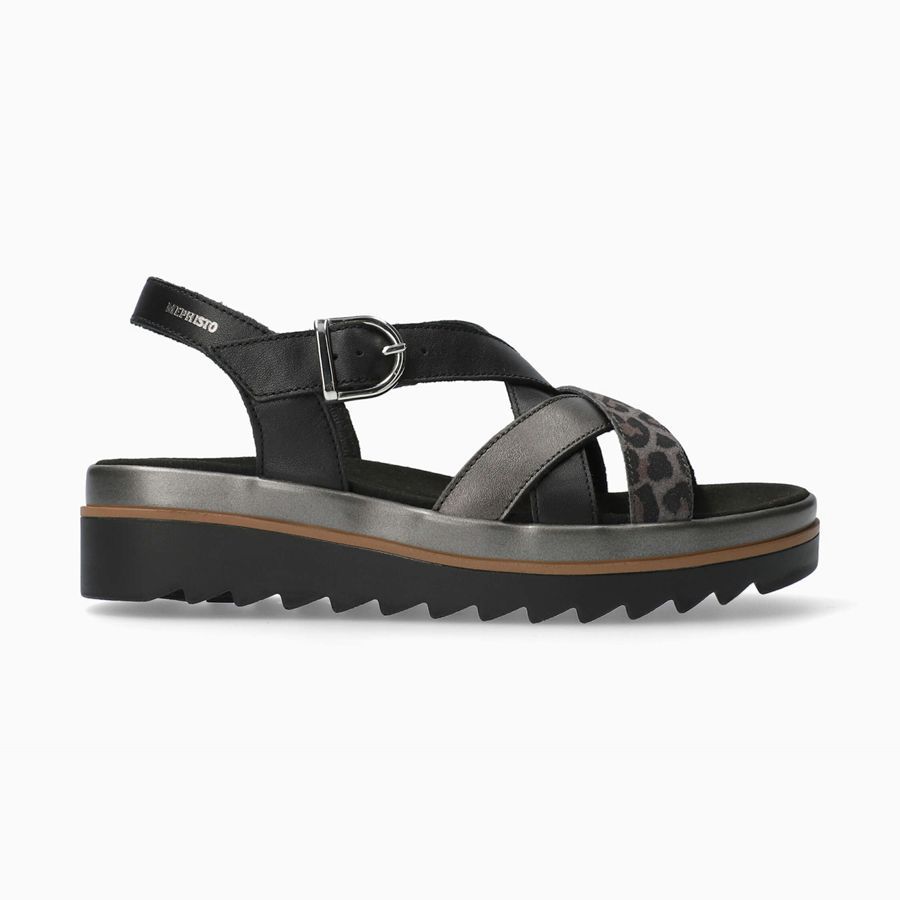 Mephisto DITA Læder Sko 6481037-ND - Platform Sandaler Dame Svart